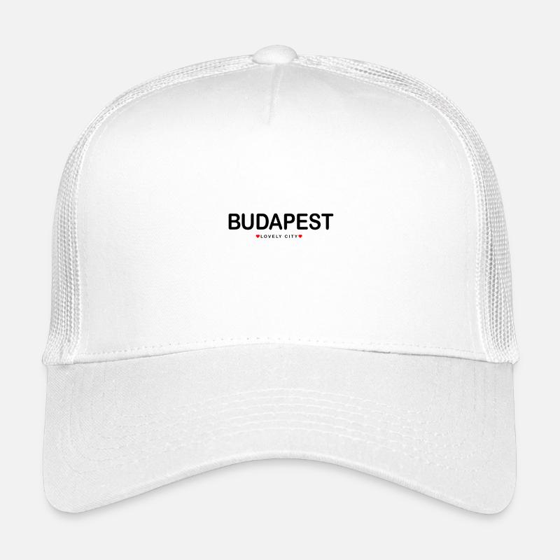 Budapest – Lovely City mit Herz - Kinder Trucker-Cap - Weiß