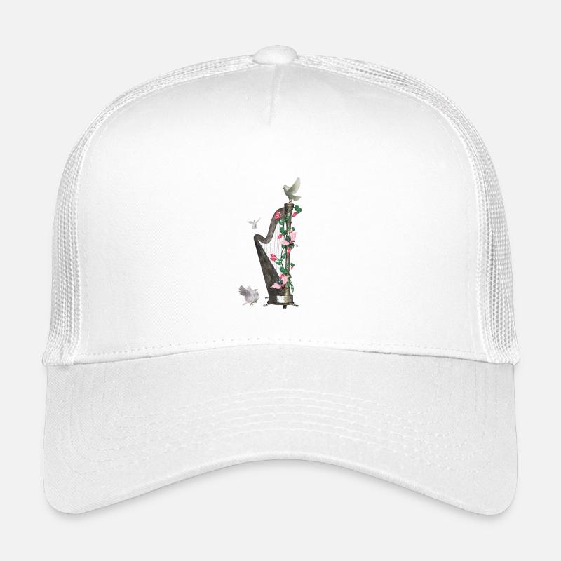 Wunderbare Harfe mit Taube - Kinder Trucker-Cap - Weiß