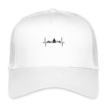 Dresden Skyline Heartbeat Dresden Heart Love Fan - Kids’ Trucker Cap - white - Front