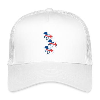 Islandpferd Flagge - Kinder Trucker-Cap - Weiß - Vorne