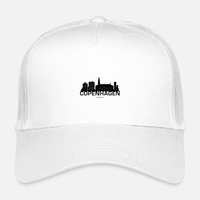 Kopenhagen Skyline Dänemark - Kinder Trucker-Cap - Weiß