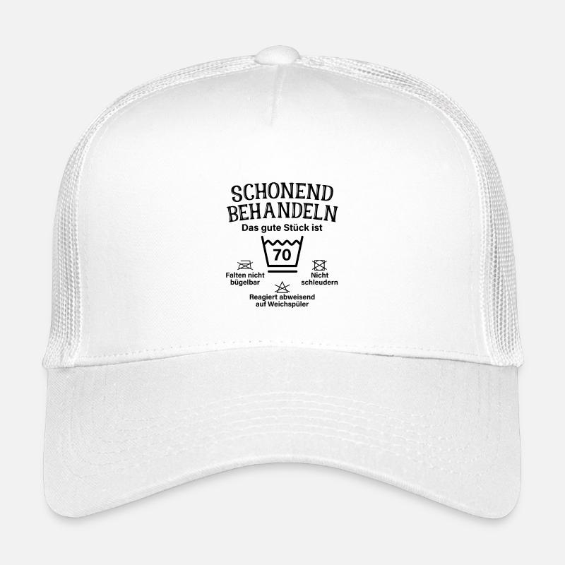 Schonend Behandeln Siebzig Geschenk 70. Geburtstag Kinder Trucker-Cap