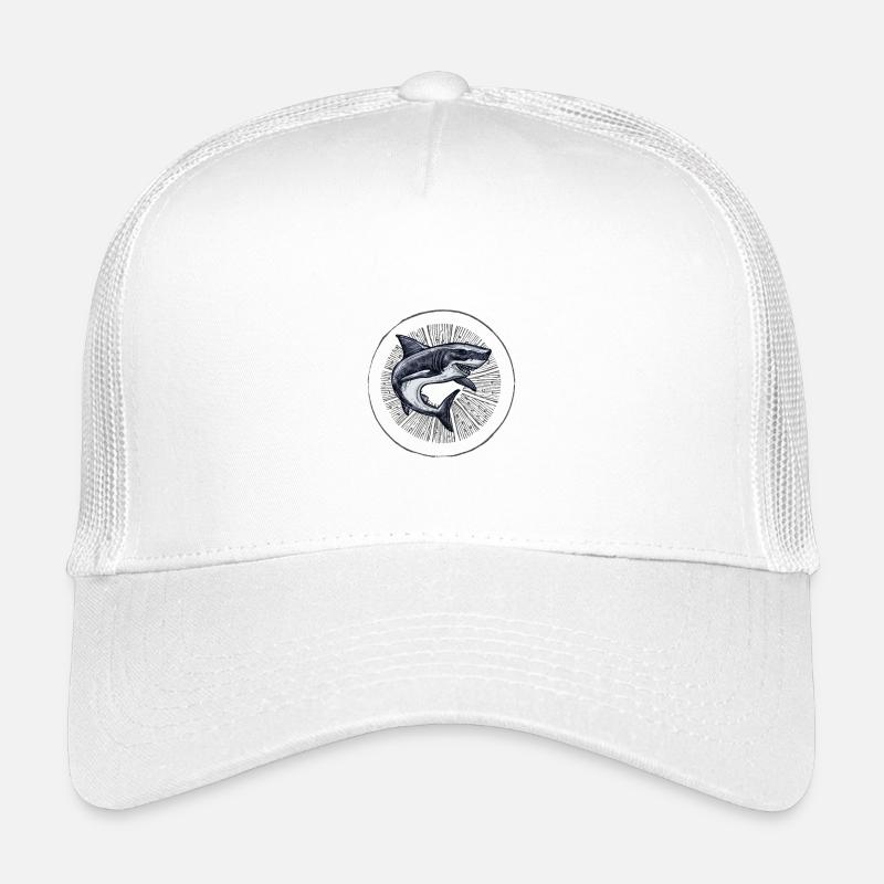 Dancing Shark - Kinder Trucker-Cap - Weiß