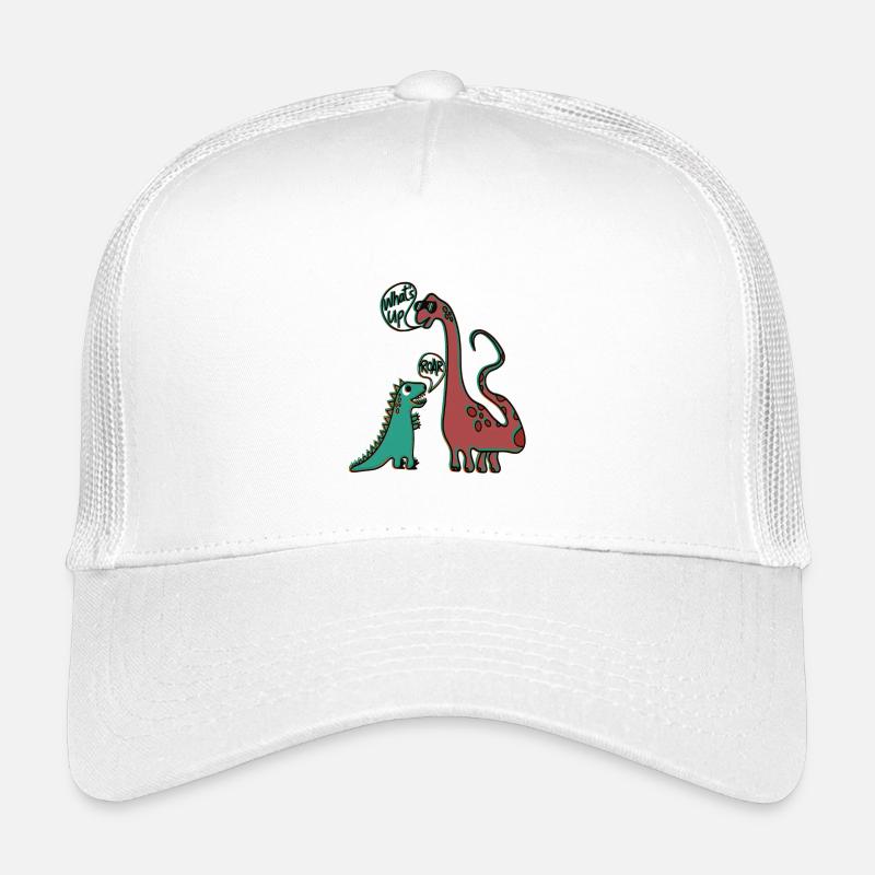 Dinosaurs Tyrannosaurus and Brachiosaurus Kids’ Trucker Cap