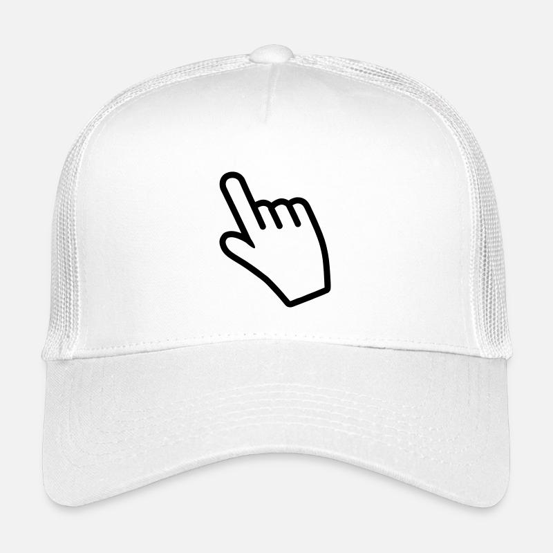 Main pointant quelque chose avec l’index Casquette trucker enfant