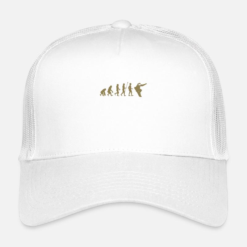 Snowboarder Evolution Geschenkidee - Kinder Trucker-Cap - Weiß