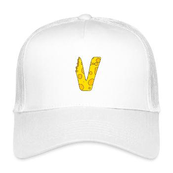 Letter V - Kids’ Trucker Cap - white - Front