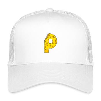 Letter P - Kids’ Trucker Cap - white - Front