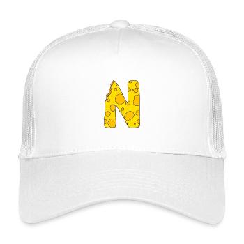Letter N - Kids’ Trucker Cap - white - Front