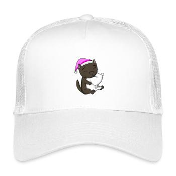 Katze Katzenrasse Havana - Kinder Trucker-Cap - Weiß - Vorne