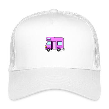 Camping Car Rose Femmes - Casquette trucker enfant - blanc - Devant