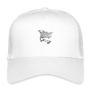Einkaufswagen Shopping - Kinder Trucker-Cap - Weiß - Vorne