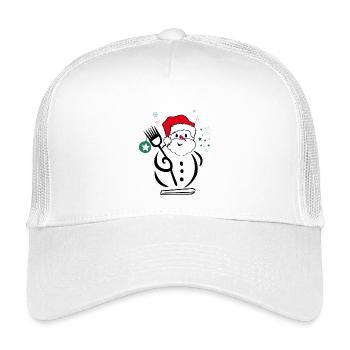 Bonhomme de neige, Père Noël - Casquette trucker enfant - blanc - Devant