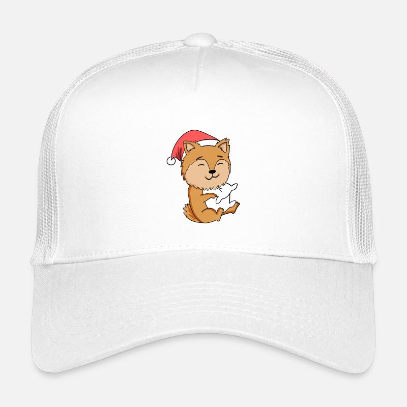 Zwergspitz Hund Weihnachten Schlafen Müde Kinder Trucker-Cap