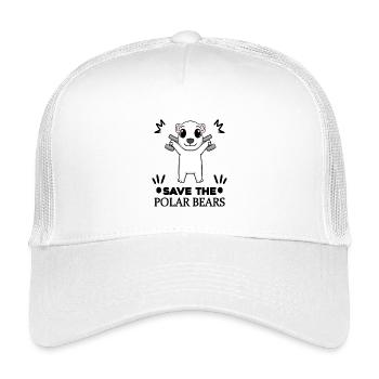 Ours polaire Ours polaire Environnement Protection du climat Conservation de la nature - Casquette trucker enfant - blanc - Devant