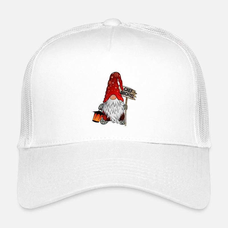 Chef Wichtel Weihnachts Gnom - Kinder Trucker-Cap - Weiß
