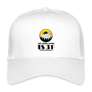 31ème anniversaire randonneur 31 ans randonnée en montagne - Casquette trucker enfant - blanc - Devant