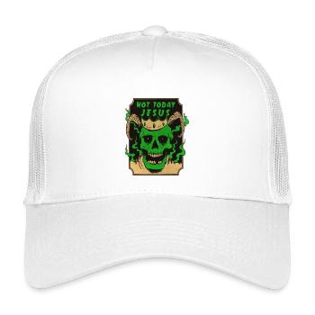 Not today Jesus Satan design - Kids’ Trucker Cap - white - Front
