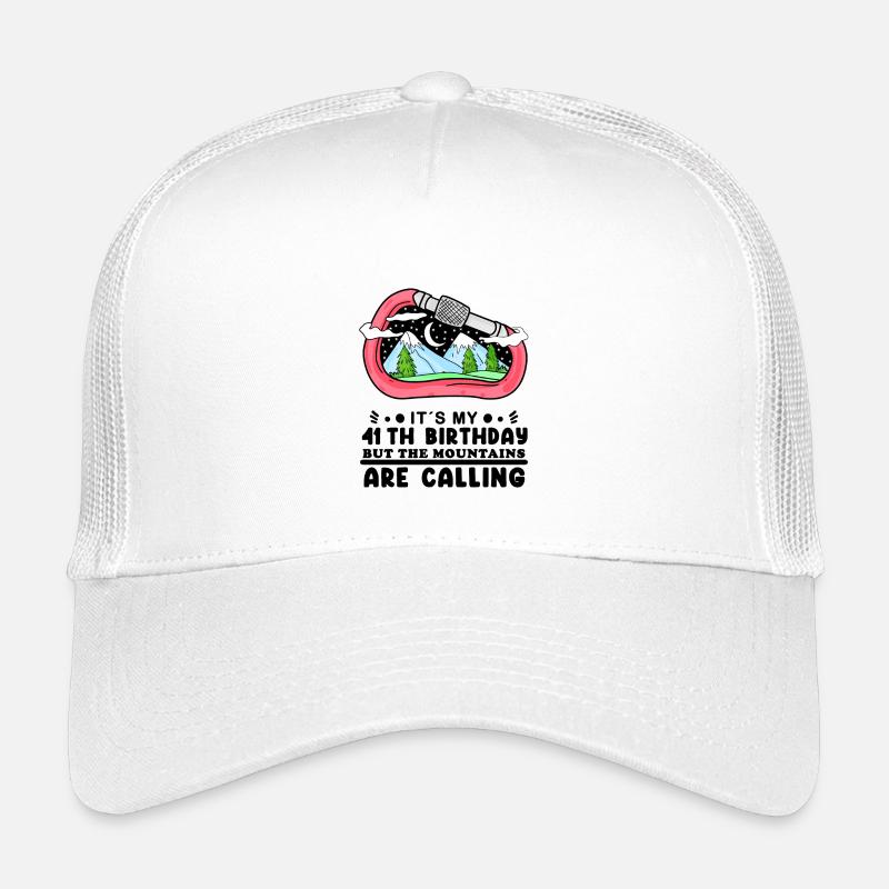 41e anniversaire montagnes 41 ans père Casquette trucker enfant