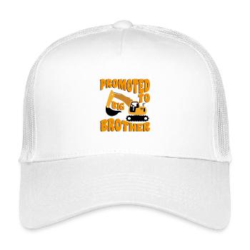 Zum großen Bruder befördert Going To Be A Big Brother - Kinder Trucker-Cap - Weiß - Vorne