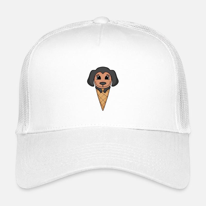 Dobermann Eis Motiv - Kinder Trucker-Cap - Weiß