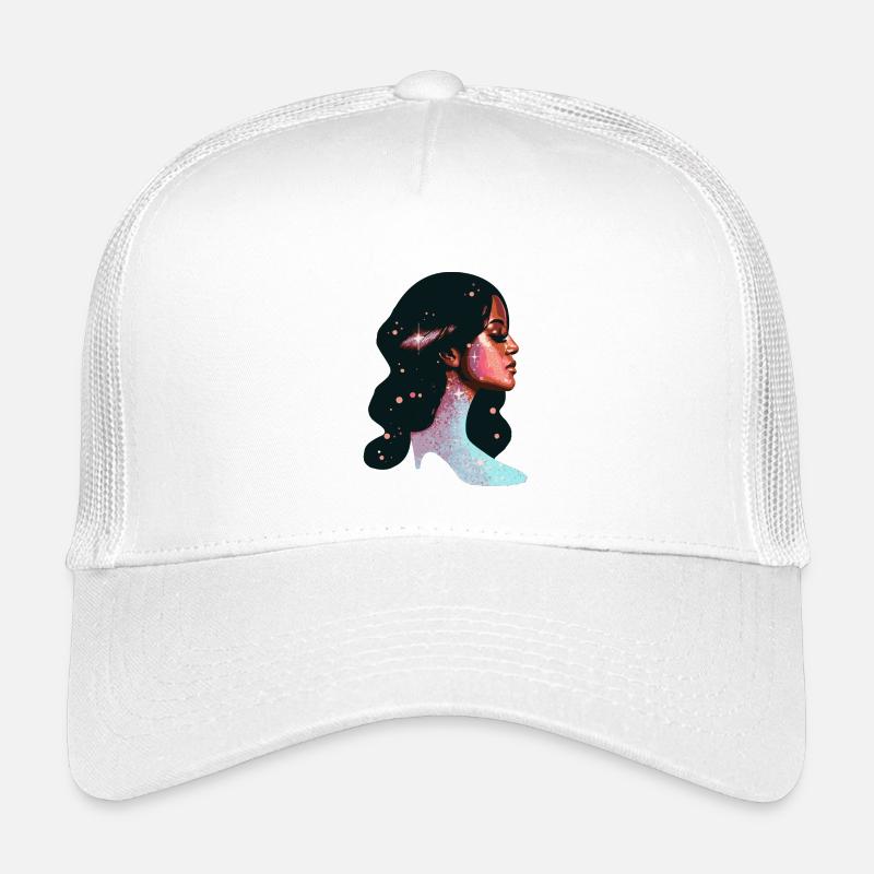 Kosmischer Träumer Portrait Design Kinder Trucker-Cap