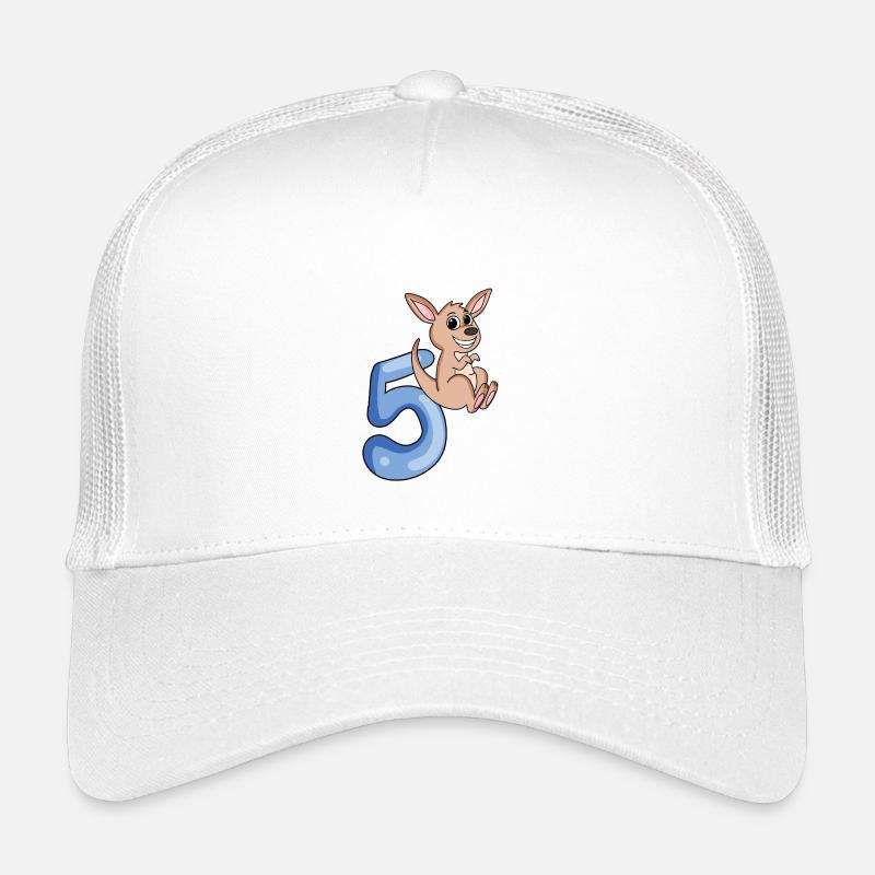 5th birthday motif kangaroo - five years Kids’ Trucker Cap