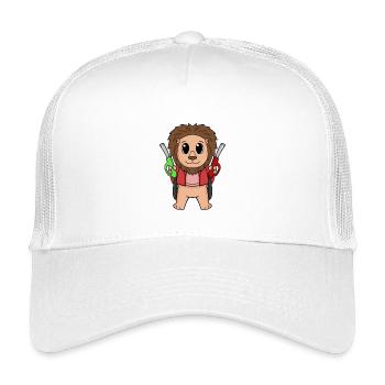 Préposé à la station-service Löwe station-service - Casquette trucker enfant - blanc - Devant