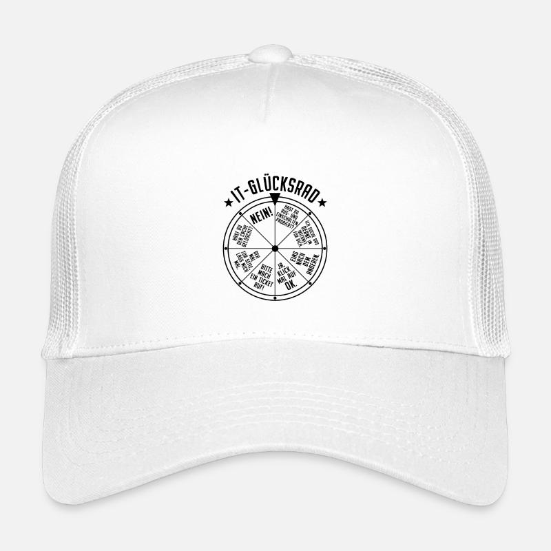 IT Support Glücksrad Service Desk IT Helpdesk Nerd - Kinder Trucker-Cap - Weiß