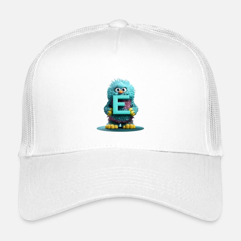 Fluffy monster with the Letter E Kids’ Trucker Cap