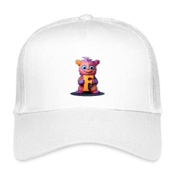 Mehrfarbiges Monster mit F - Kinder Trucker-Cap - Weiß - Vorne