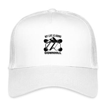 Funny snowboard joke - Kids’ Trucker Cap - white - Front