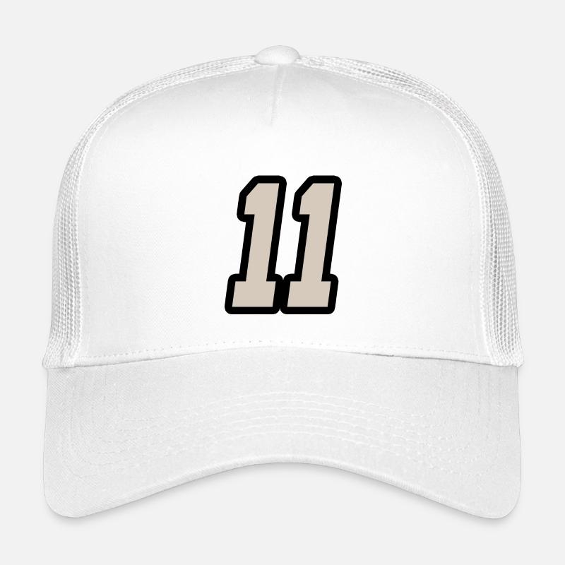 Nummer elf 11 - Kinder Trucker-Cap - Weiß