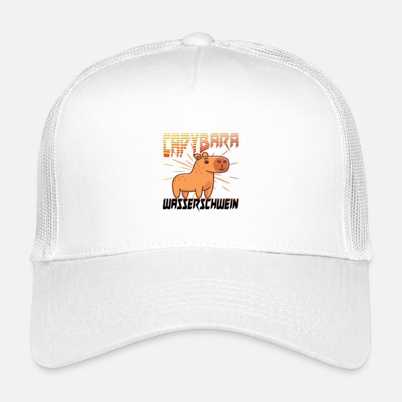 Capybara Wasserschwein - Kinder Trucker-Cap - Weiß
