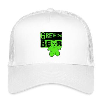 Grüner Bär - Kinder Trucker-Cap - Weiß - Vorne