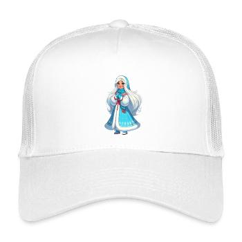 Ded Moroz Snegurochka, Russian Santa Claus - Kids’ Trucker Cap - white - Front