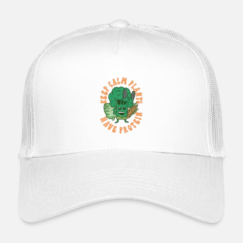 Keep calm plants have protein - Kinder Trucker-Cap - Weiß
