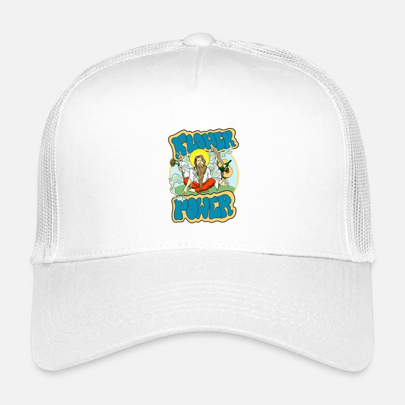 Flower Power - Kinder Trucker-Cap - Weiß
