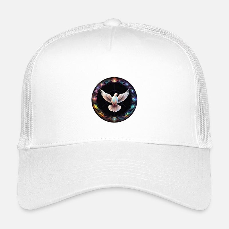Friedens-Taube im Farbenzauber - Kinder Trucker-Cap - Weiß