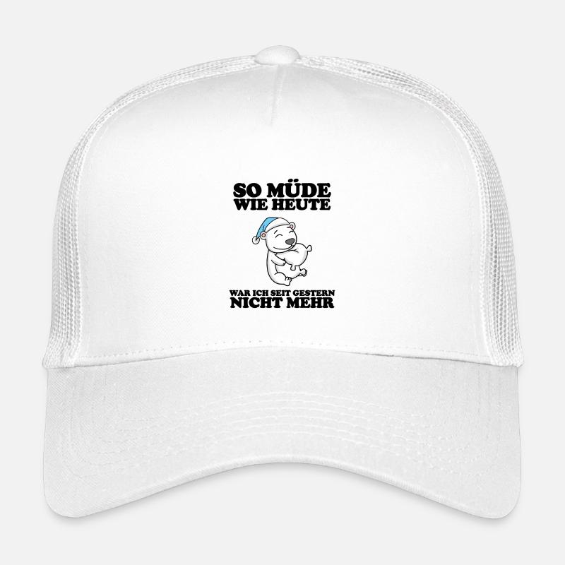 Ausschlafen Müde Spruch lustig Schlafen - Bär Kinder Trucker-Cap