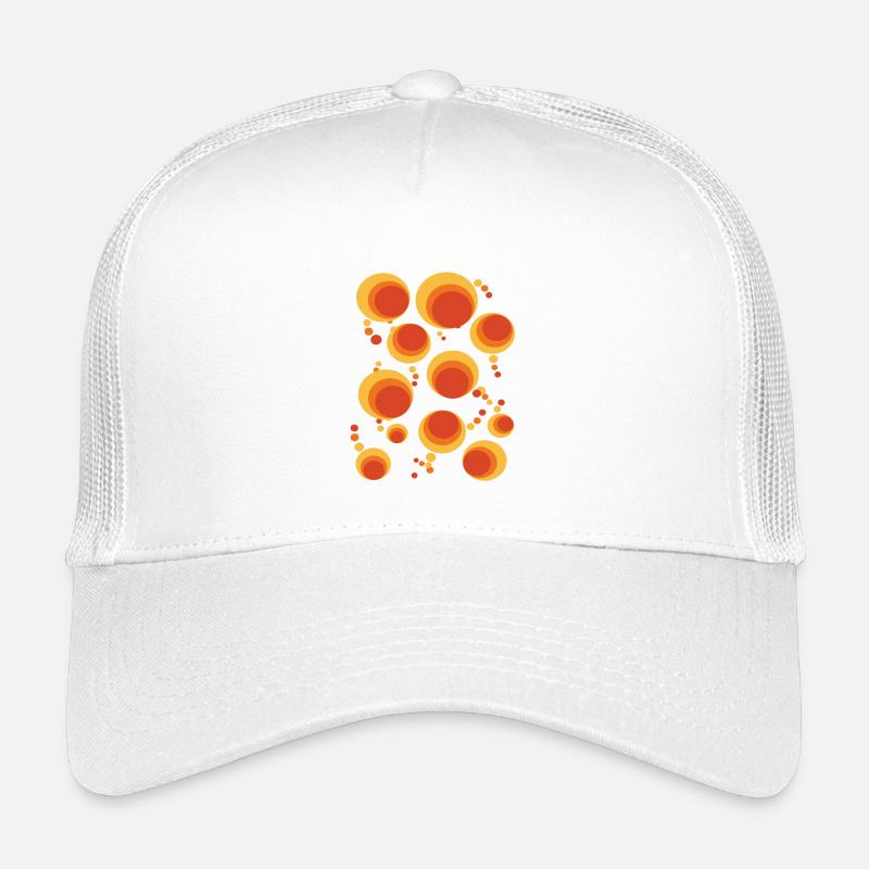 50er 60er Polka Dot Kreis Stilmuster - Kinder Trucker-Cap - Weiß