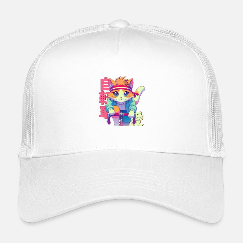 Chat d’anime cycliste Neko Casquette trucker enfant