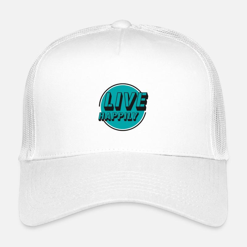 Live Happily Retro Kreis Kinder Trucker-Cap