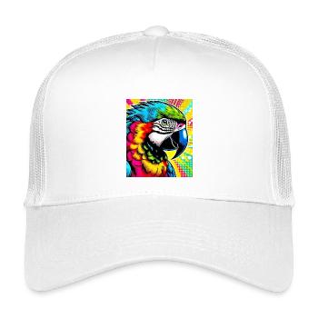 Papagei Pop Art - Kinder Trucker-Cap - Weiß - Vorne