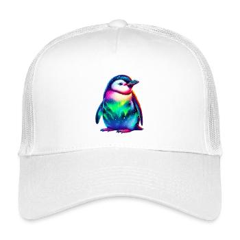 Aurora Borealis Pinguin - Kinder Trucker-Cap - Weiß - Vorne