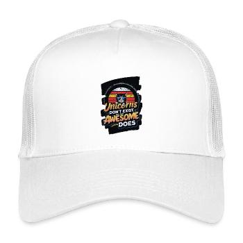 Einhorn Katt Humor T-Shirt - Kinder Trucker-Cap - Weiß - Vorne