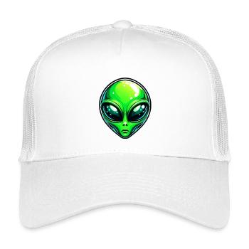 Alien extraterrestre martien - Casquette trucker enfant - blanc - Devant