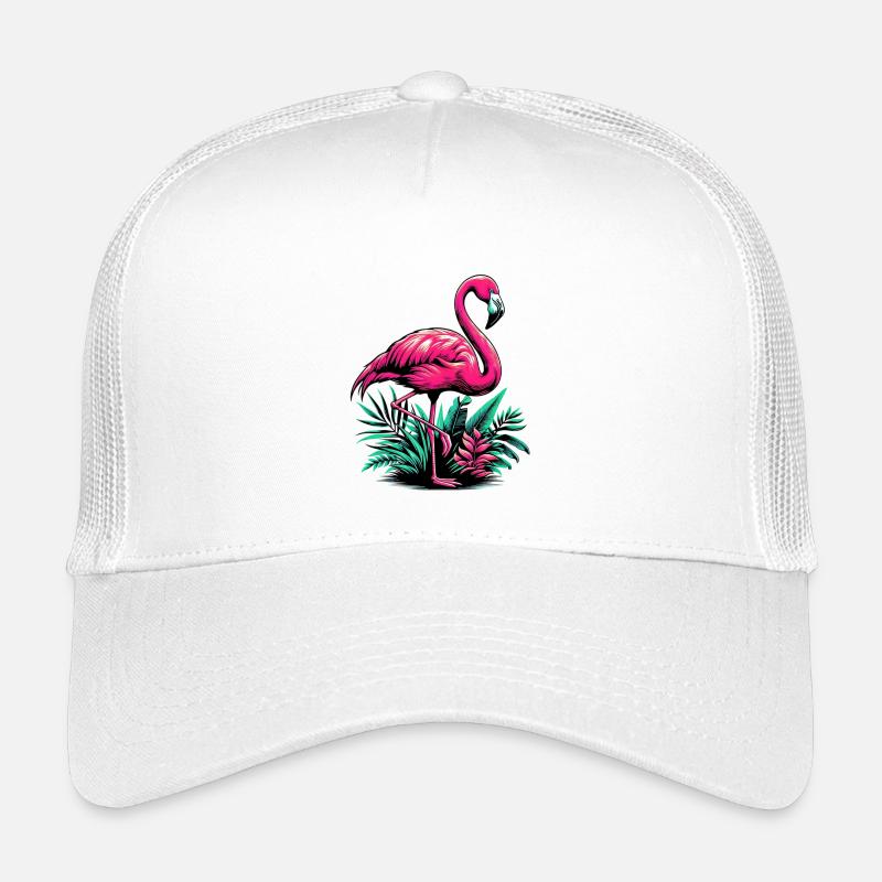 Flamingo - Kinder Trucker-Cap - Weiß