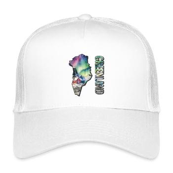 Aquarell Landkarte Grönland - Kinder Trucker-Cap - Weiß - Vorne