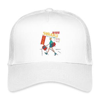 Shinjuku Shopping - Kinder Trucker-Cap - Weiß - Vorne